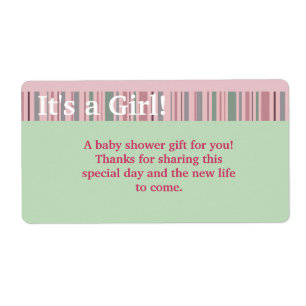It's a girl, Baby Shower Favor Labels