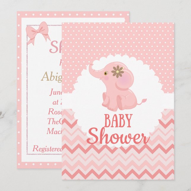 It's a Girl Baby Shower Invitation (Front/Back)