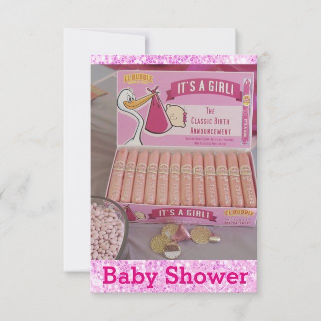 It's a Girl Baby Shower Invitations (Front)