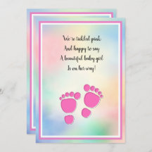 It's a Girl Baby Shower Invitations