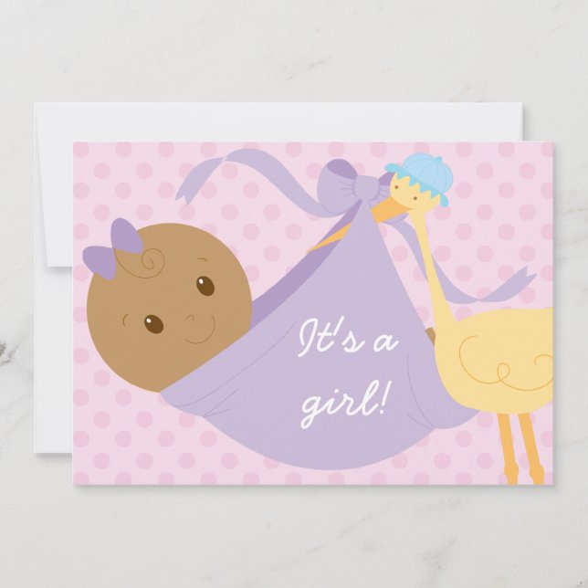 It's A Girl Baby Shower Invite (Front)