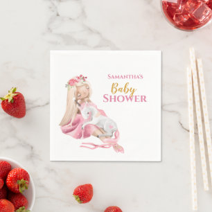 It's a Girl Beautiful Ballerina Baby Shower Napkin