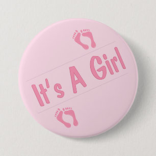 It's A Girl Button