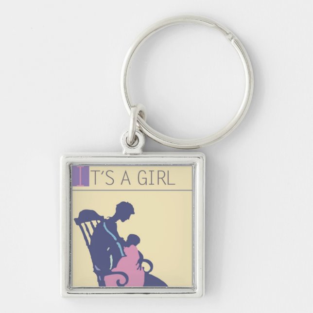 <It's a Girl> by Steve Collier Keychain (Front)