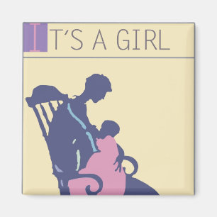 <It's a Girl> by Steve Collier Magnet