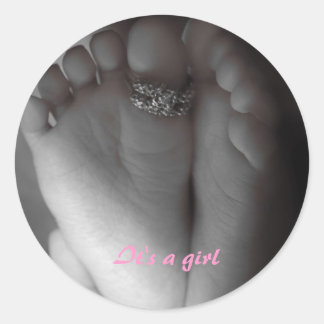 It's a Girl Classic Round Sticker
