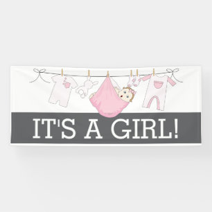 It's A Girl Clothesline Welcome Home Banner
