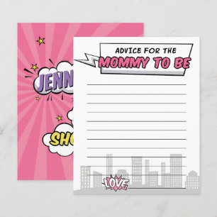 Its A Girl Comic Book Superhero Baby Shower Advice