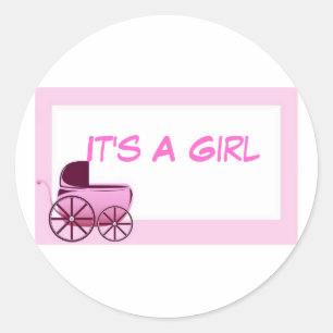 It's A Girl  Envelope Seals