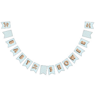 ITS a girl! Gold/blue bunting Bunting Flags