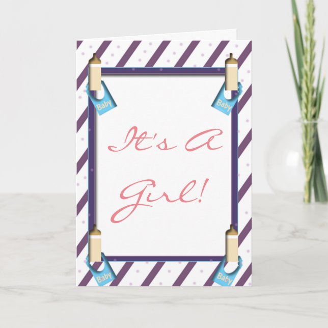 It's a Girl Greeting Card (Front)