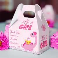 It's a girl hatching soon dinosaur mom baby shower
