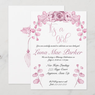 It's a girl invitation for blessing or dedication