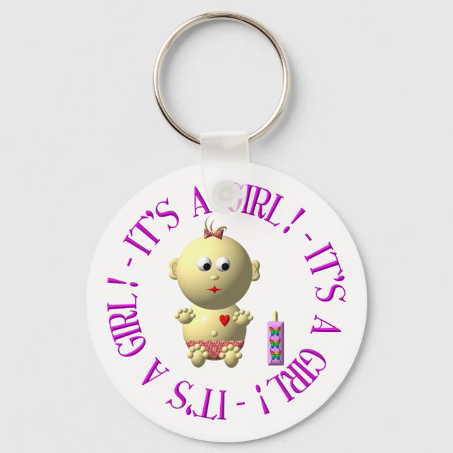 It's a girl! keychain (Front)