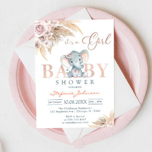 It's A Girl Little Peanut Baby Shower Invitation