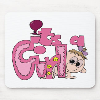 It's A Girl Mouse Pad