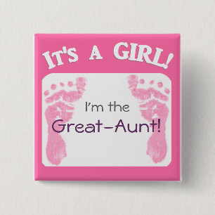 It's a Girl! New Baby Button for Relatives