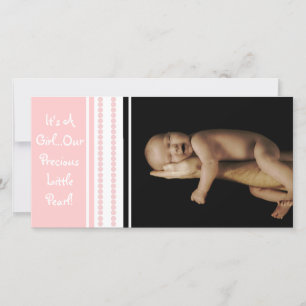 It's A Girl... Our Precious Little Pearl Announcement