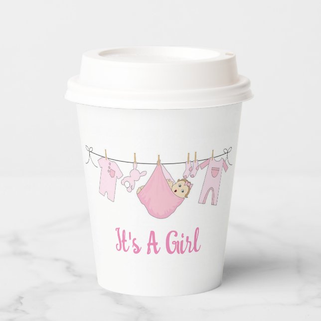 It's A Girl  Paper Cups (Front)