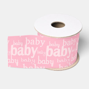 It's A Girl Pink Baby Shower Party Grosgrain Ribbon