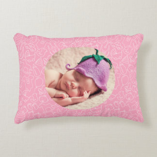 It's a Girl Pink Baby Shower Personalized Image Accent Pillow