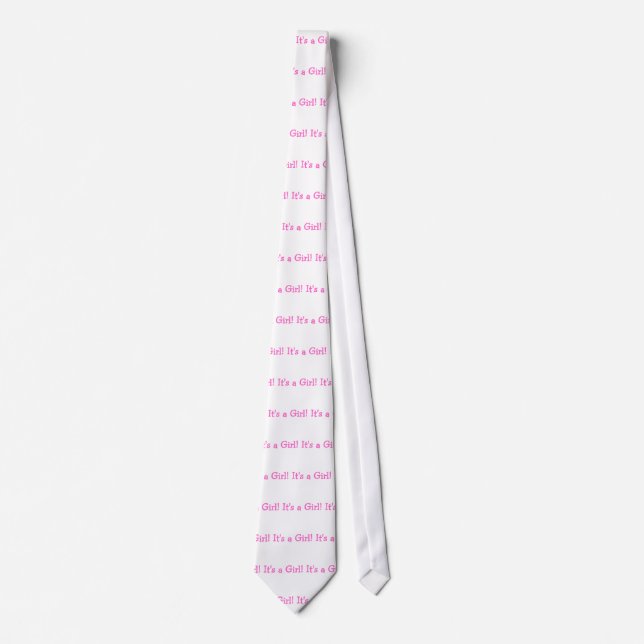 Its A Girl Pink Tie (Front)