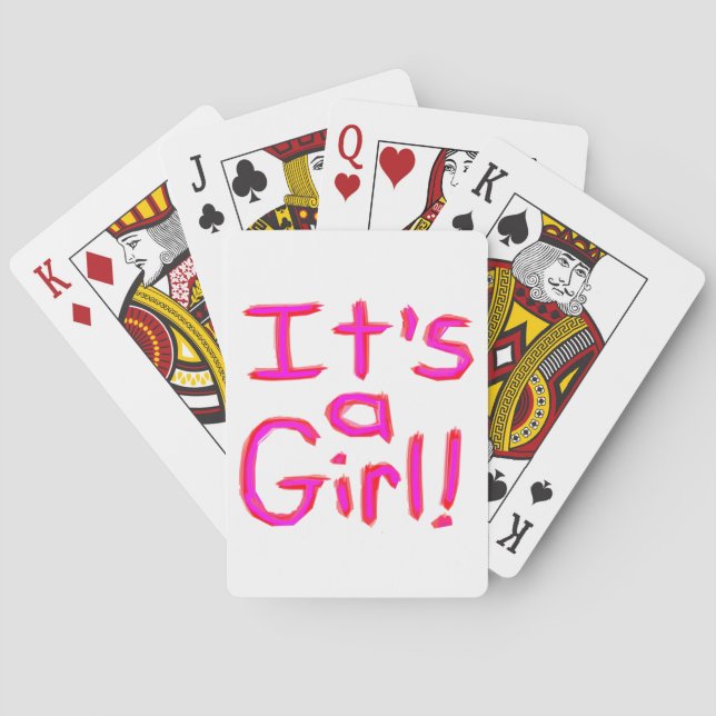 It's a Girl! Playing Cards (Back)