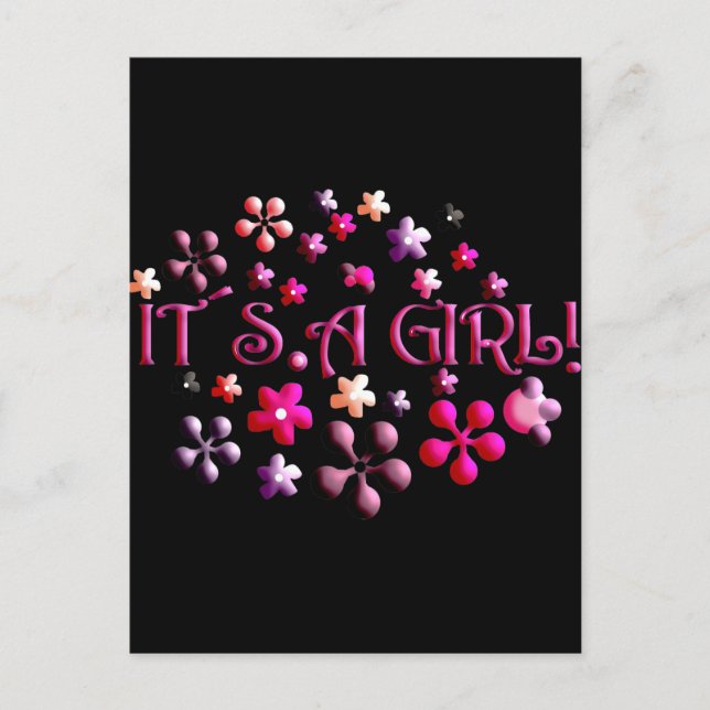 Its a Girl Postcard (Front)