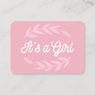 It's a girl retro typography Business Card
