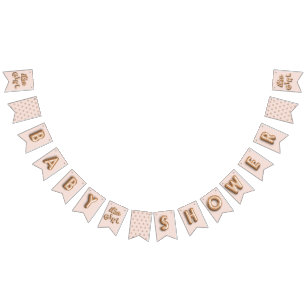 ITS a girl! Rose/pink gold bunting Flags