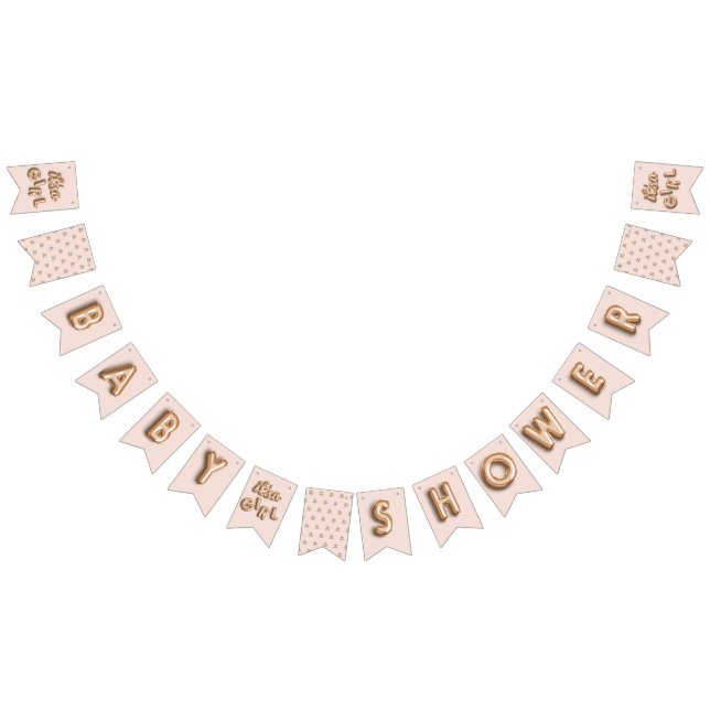 ITS a girl! Rose/pink gold bunting Flags (All)