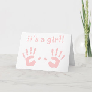 it's a girl! (see inside) announcement