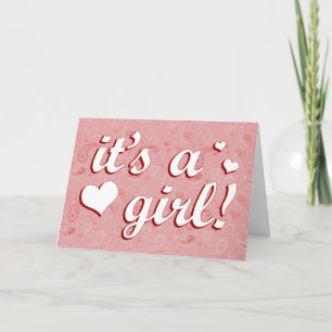 it's a girl! (see inside) : paisley : announcement