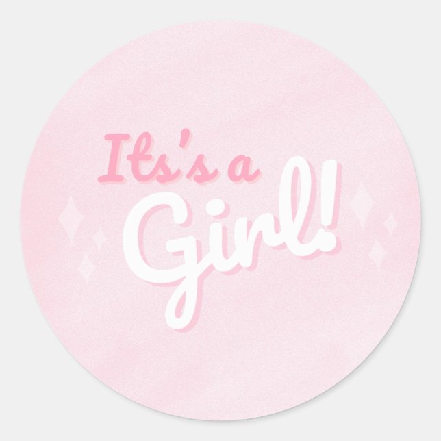 It's a Girl Sticker fir Gender Reveals (Front)