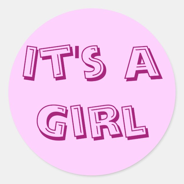 It's a Girl Sticker Seals (Front)