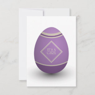 it's a girl stork egg invitation