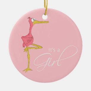It's a Girl Stork Ornament