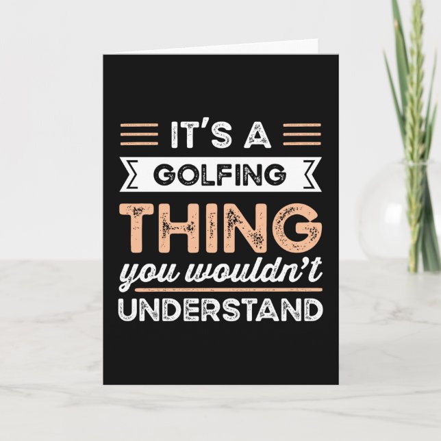It's a Golfing Thing Funny Golf Gift Card (Front)