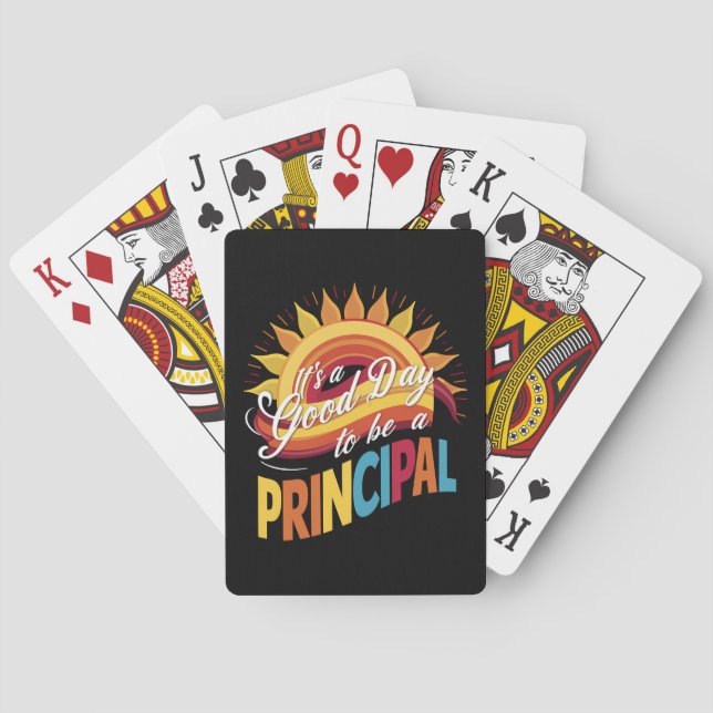 It's A Good Day To Be A Principal Back To School Playing Cards (Back)