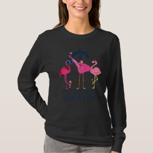 Its A Good Day To Drink On A Boa Flamingo Pink Cru T-Shirt