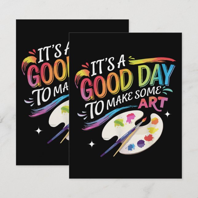 It's A Good Day to Make Some Art RSVP Card (Front/Back)