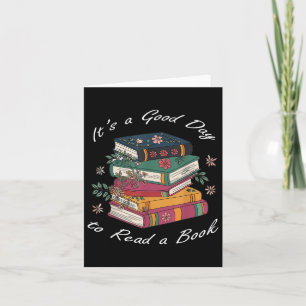 Its A Good Day To Read A Book Floral Stack Tee Card