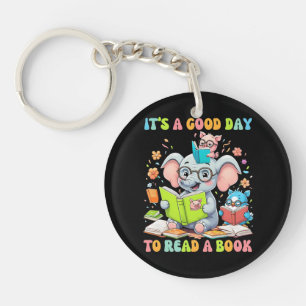It's A Good Day To Read A Book Lover Teacher Kids Keychain
