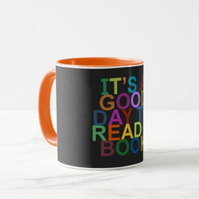 it's a good day to read a book mug (Front Left)