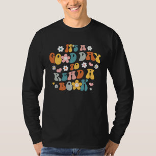 Its A Good Day To Read A Book Retro Teachers Kids  T-Shirt