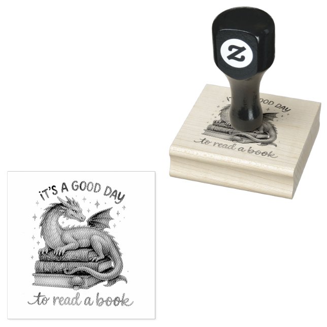 It's A Good Day To Read A Book  Rubber Stamp (Stamped)