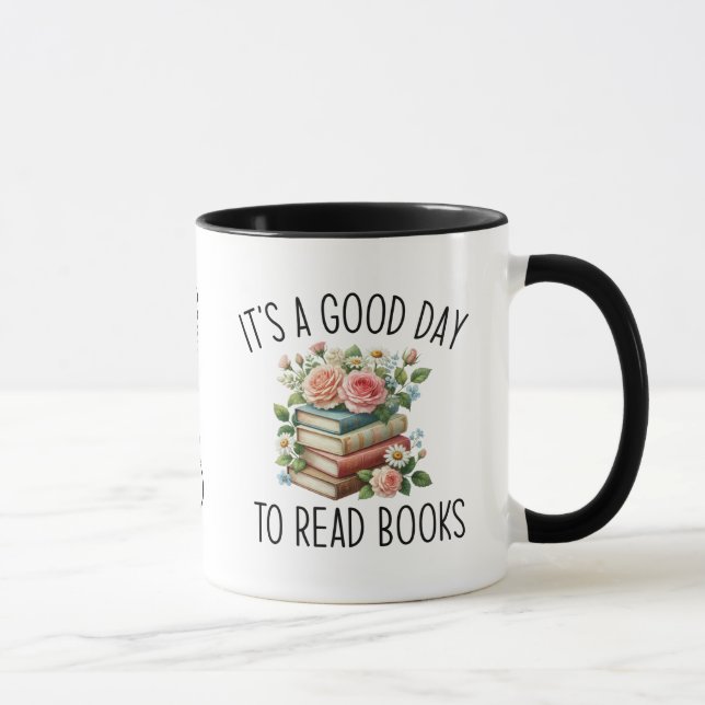 It's a good day to read books mug (Right)