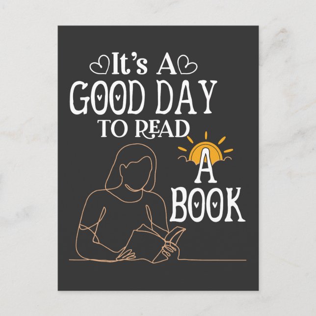Its A Good Day To Read Shirt, Bookish Shirt, Book Postcard (Front)