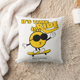It's a good day to ride throw pillow