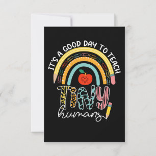 It's A Good Day To Teach Tiny Humans, No 2/2 RSVP Card